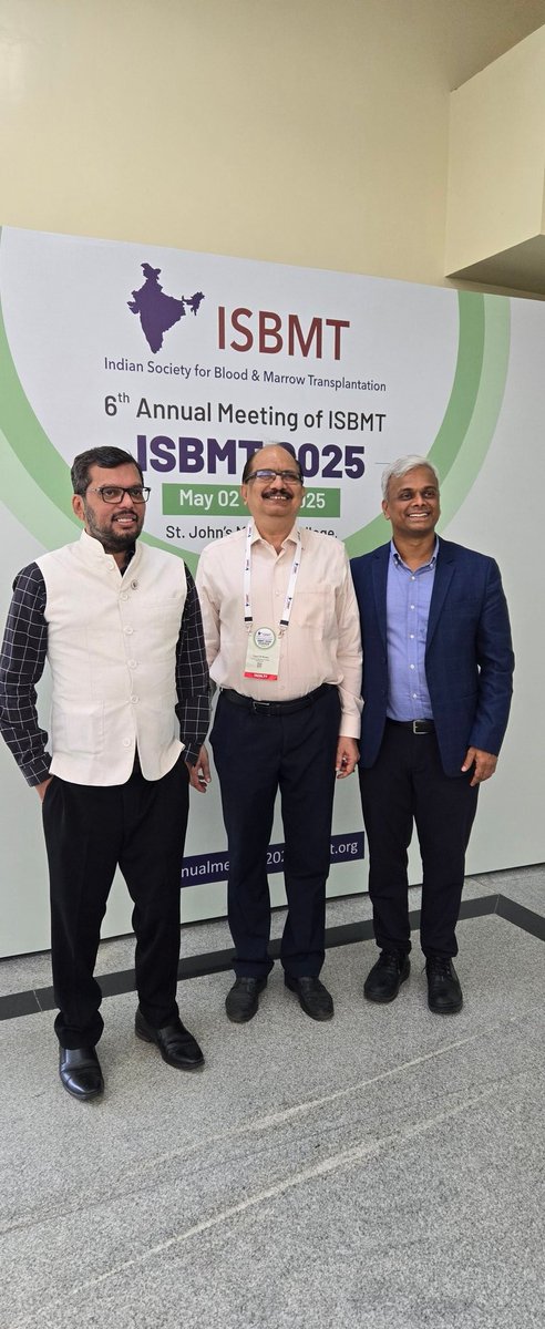 Great learning experience at the Indian Society for Blood &amp; Marrow Transplantation (ISBMT 25)! Engaging discussions, expert insights, and good networking #ISBMT25 #BloodMarrowTransplantation