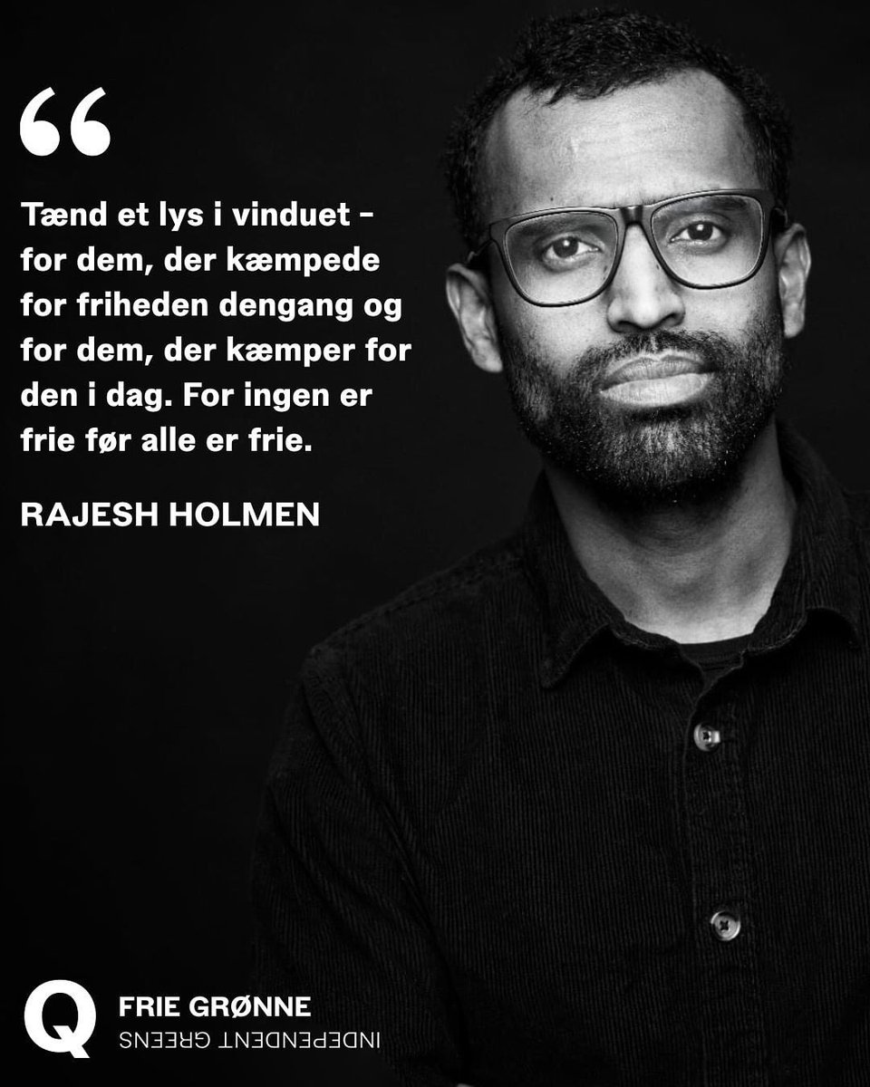 RajeshHolmen's tweet image. I dag markerer vi 80-året for Danmarks befrielse d. 4. maj 1945. En aften, hvor lys blev tændt i vinduerne over hele landet som tegn på, at mørket var forbi - og at friheden var tilbage.

Vi hylder modstandsfolkene, som satte livet på spil mod nazismen og besættelsen. Deres mod…
