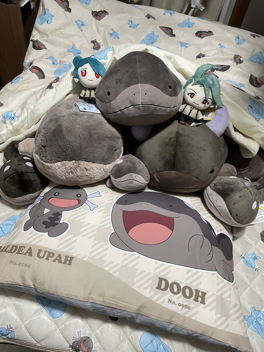 ネットで買えなかったパシオスのドオー、ヌオー、ウパーの掛け布団カバー等一式売ってたー！！！！！
嬉しすぎる💕可愛すぎる💕
今日からこれで寝ます☺️✨