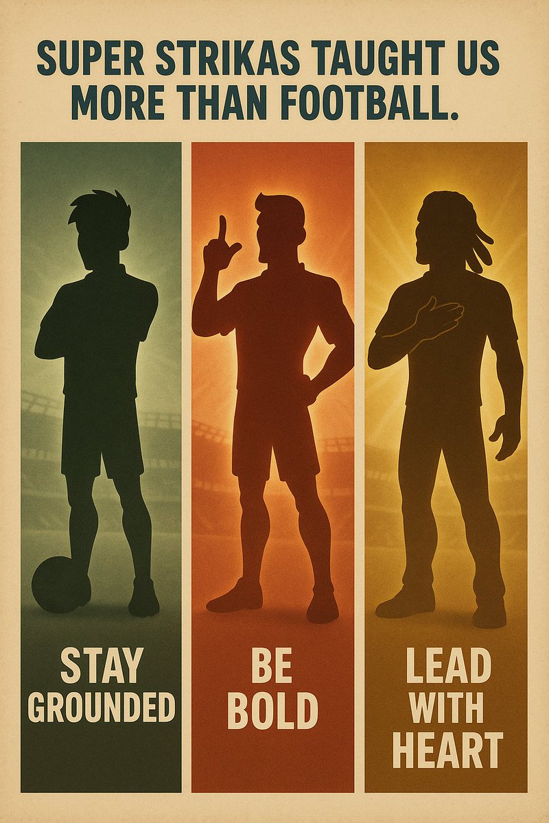 Wonders_Whys's tweet photo. It wasn’t just football.
It was life lessons dressed in jerseys:
🟢 Stay grounded like Shakes
🔴 Be bold like El Matador
🟡 Lead with heart like Rasta
No shortcuts. No solo glory. Just teamwork.
#CartoonThrowback #LifeLessons https://t.co/y3gbgQZpX4