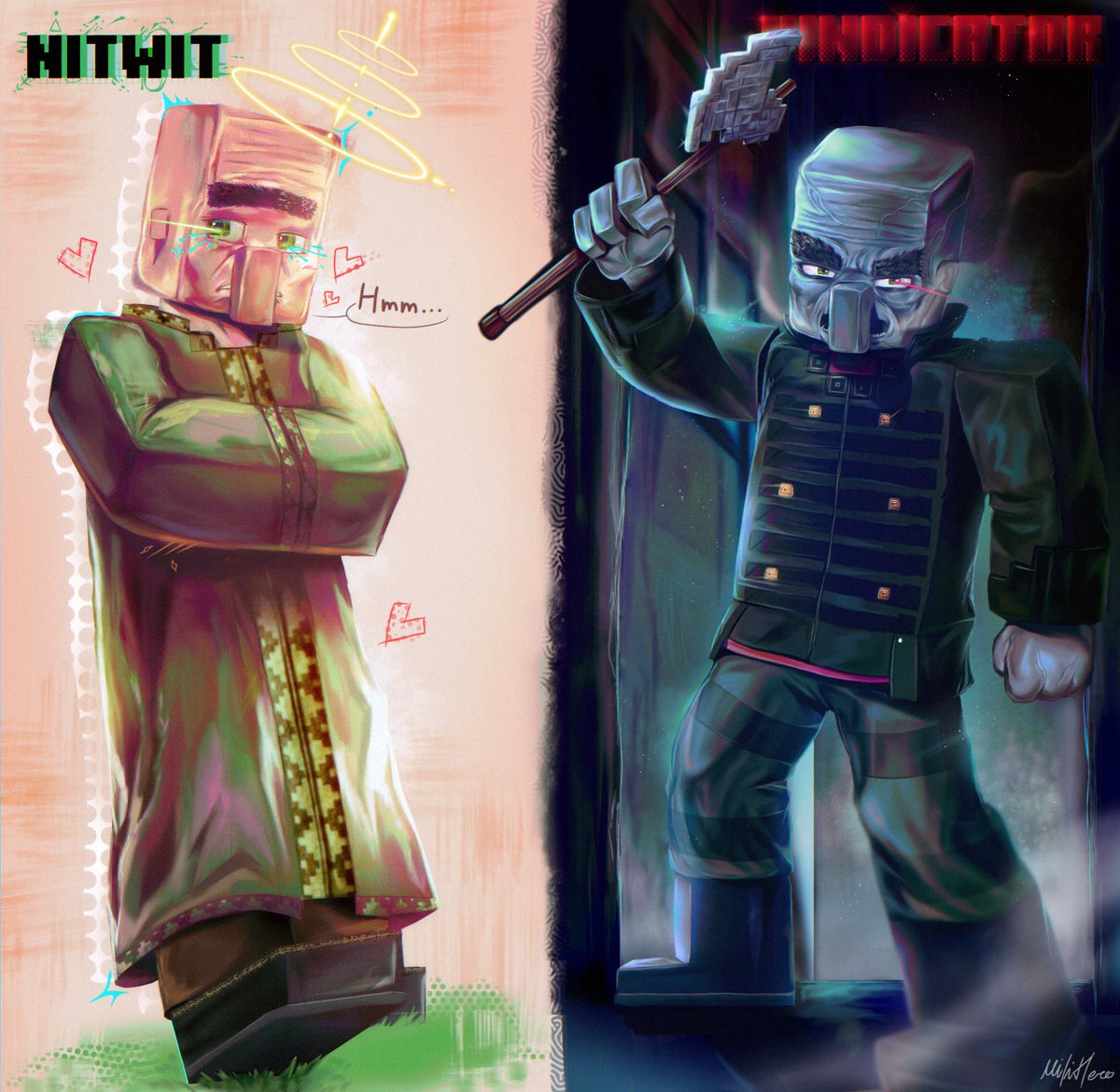 Mili_Hero_'s tweet image. 🟢and🪓
#vindicator 
#Villager 
#MinecraftTheMovie