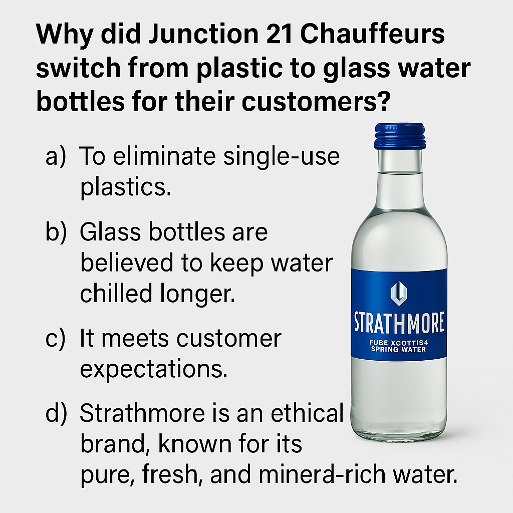 🚫 Eliminating single-use plastics ❄️ Glass bottles are believed to keep water chilled longer 🚘 Meeting customer expectations ♻️ Supporting ethical brands like Strathmore

Drop your thoughts below! 👇

#SustainableChoices #LuxuryTravel #EthicalBranding
