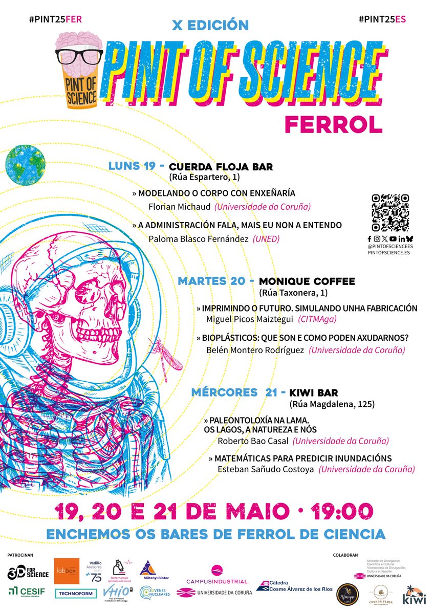 LAURA (@laura_lopez_paz) on Twitter photo Deseando disfrutar de unos días tan bonitos y agradables en el <a href="/pintofscienceES/">Pint of Science ES</a> en la ciudad de #Ferrol gracias a nuestros compis que nos regalarán su saber científico 🥼🔬🌟
¡Nos vemos los días 19, 20 y 21 de mayo en los bares!
<a href="/FerrolCiencia/">FerrolPintaCiencia</a>
#pint25
#pint25es
#pint25fer Deseando disfrutar de unos días tan bonitos y agradables en el <a href="/pintofscienceES/">Pint of Science ES</a> en la ciudad de #Ferrol gracias a nuestros compis que nos regalarán su saber científico 🥼🔬🌟
¡Nos vemos los días 19, 20 y 21 de mayo en los bares!
<a href="/FerrolCiencia/">FerrolPintaCiencia</a>
#pint25
#pint25es
#pint25fer