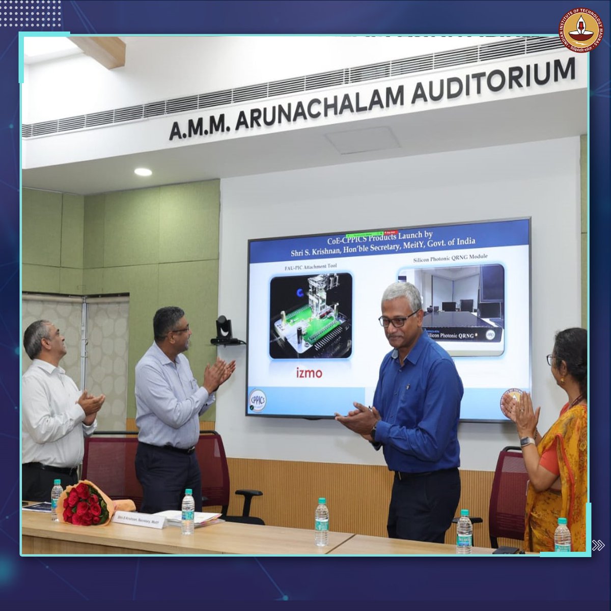 IIT Madras (@iitmadras) on Twitter photo <a href="/iitmadras/">IIT Madras</a>, through its Centre for Programmable Photonic Integrated Circuits and Systems (CoE-CPPICS), has made a significant stride in Silicon Photonics with the launch of two indigenously developed products by Shri S. Krishnan (<a href="/SecretaryMEITY/">S Krishnan</a>) IAS, Secretary, <a href="/GoI_MeitY/">Ministry of Electronics & IT</a>, <a href="/iitmadras/">IIT Madras</a>, through its Centre for Programmable Photonic Integrated Circuits and Systems (CoE-CPPICS), has made a significant stride in Silicon Photonics with the launch of two indigenously developed products by Shri S. Krishnan (<a href="/SecretaryMEITY/">S Krishnan</a>) IAS, Secretary, <a href="/GoI_MeitY/">Ministry of Electronics & IT</a>,