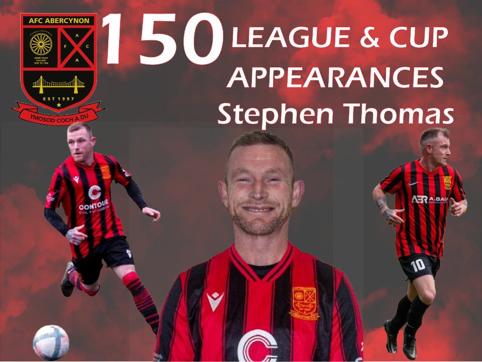 Congratulations to Stephen Thomas who made his 150th appearance for the club this past week. 

👏🏼👏🏼👏🏼

🔴⚫️