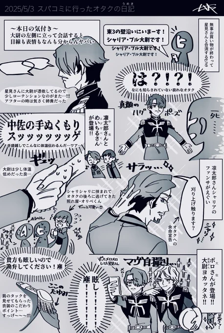 5/3 スパコミへ行ったオタクの呻きです🪦
東3がコスプレエリアだって知らなかったんです

シャアシャリ、エグシャリの腐ィルターがかかってるかも……お気をつけ下さい🙏 