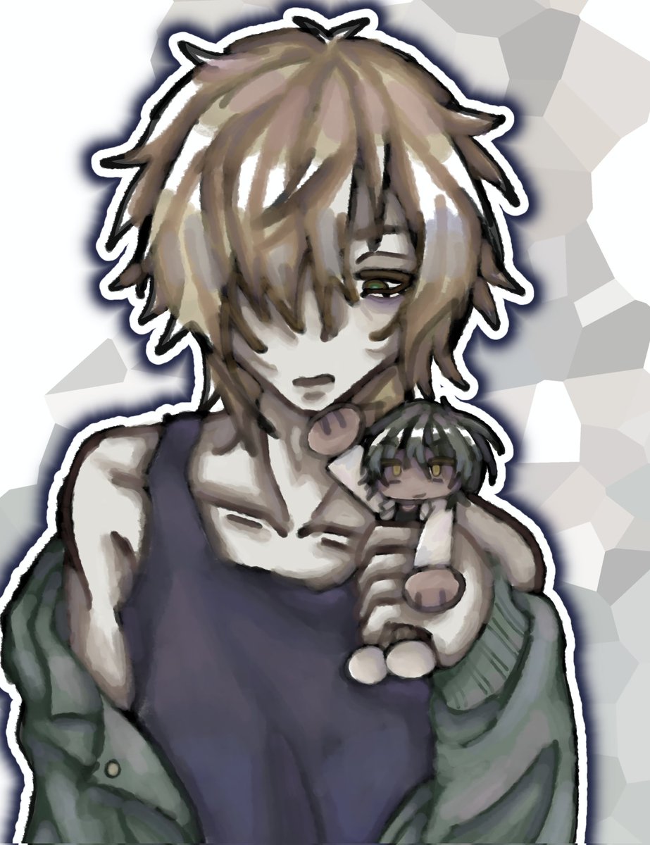 nikotinexp's tweet image. not rlly my best one but old artstyle revival 🤯🤯 i miss madatowa #CHiRAL #madatowa #斑トワ #slowdamage #スロダメ