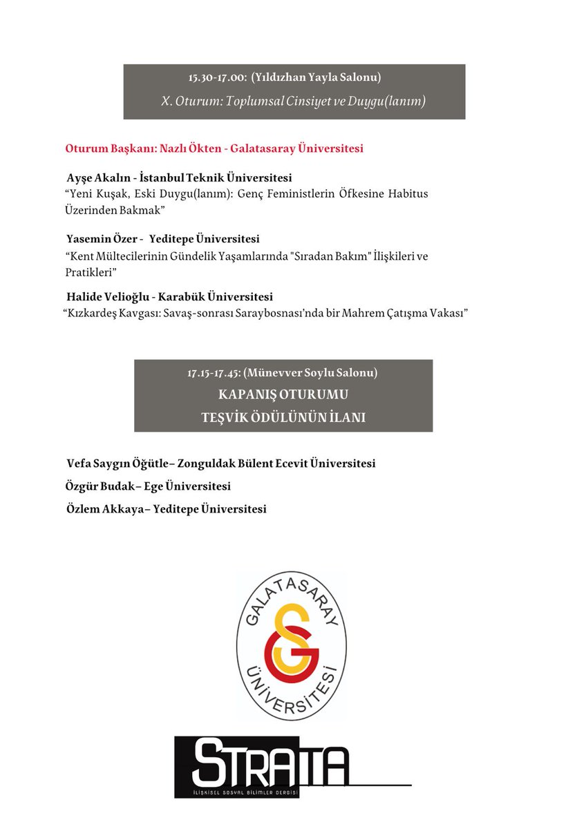 Strata: İlişkisel Sosyal Bilimler Dergisi tweet media