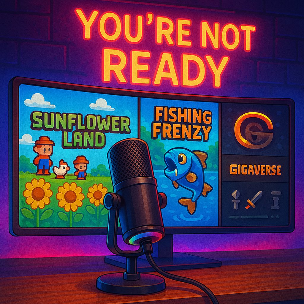 JinCazawi 🌻 (@jincazawi) on Twitter photo 🎙️ New mic incoming - fresh content, leveled up!
Next week, we're (re)starting the <a href="/0xSunflowerLand/">Sunflower Land</a> tutorial series! 🌻🎮
🐟 Expect some hilarious <a href="/FishingFrenzyCo/">Fishing Frenzy</a> content too 👀
🔥 And that’s not all: A full <a href="/playgigaverse/">gigaverse | onchain RPG</a> guide is coming soon to make onboarding easy for new 🎙️ New mic incoming - fresh content, leveled up!
Next week, we're (re)starting the <a href="/0xSunflowerLand/">Sunflower Land</a> tutorial series! 🌻🎮
🐟 Expect some hilarious <a href="/FishingFrenzyCo/">Fishing Frenzy</a> content too 👀
🔥 And that’s not all: A full <a href="/playgigaverse/">gigaverse | onchain RPG</a> guide is coming soon to make onboarding easy for new