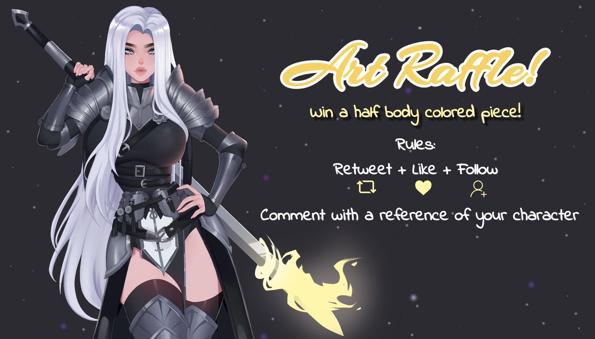 🎉ART RAFFLE TIME! 🎉
Thank you for helping me reach 2k!
🎁 Win a half body colored piece!

 Rules:
✨ Retweet + Like + Follow <a href="/Sheeza_H/">Sheeza 🌻</a>
✨ Comment below with an image of your character 🎨

📅 Ends: Monday, May 13th. Winner announced Tuesday May 14th!

Good luck! 🍀