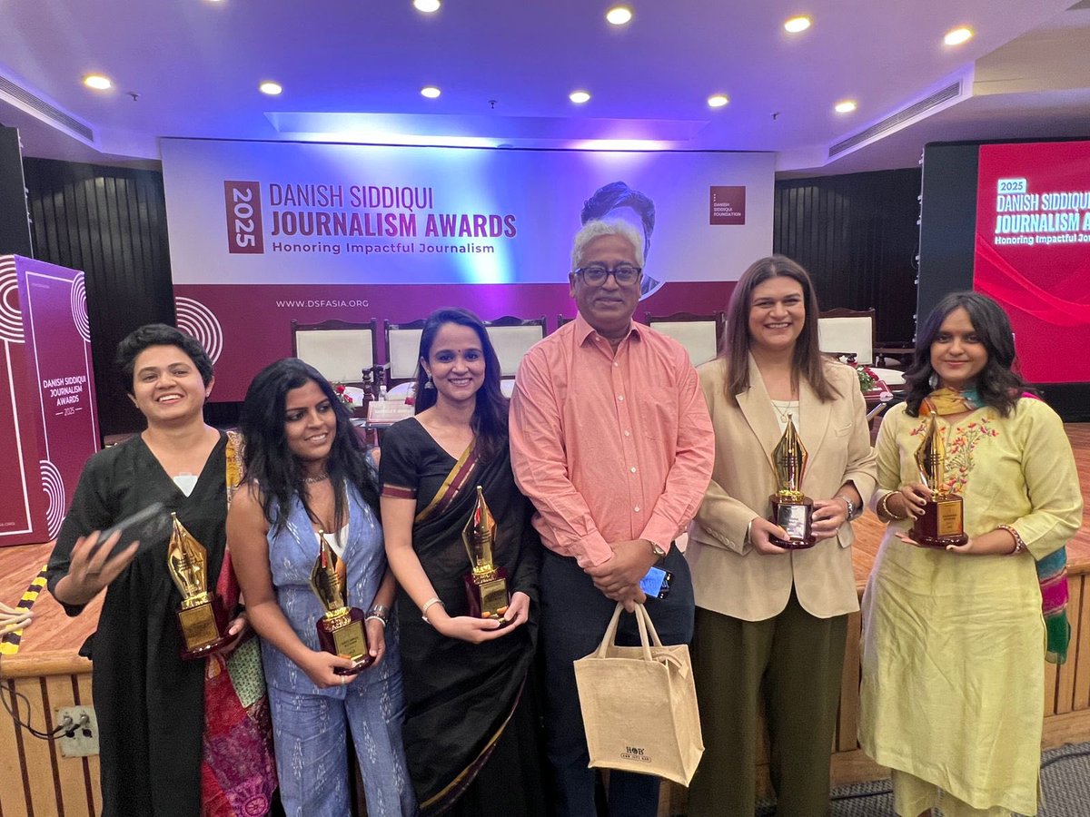 Honoured to have chaired the jury for the first Danish Siddiqui awards for journalism. Uniquely all the 5 awardees in this first edition are women, all of whom did some fantastic impactful stories from Manipur to Nicobar island and more. Congrats to all the winners! Danish, a
