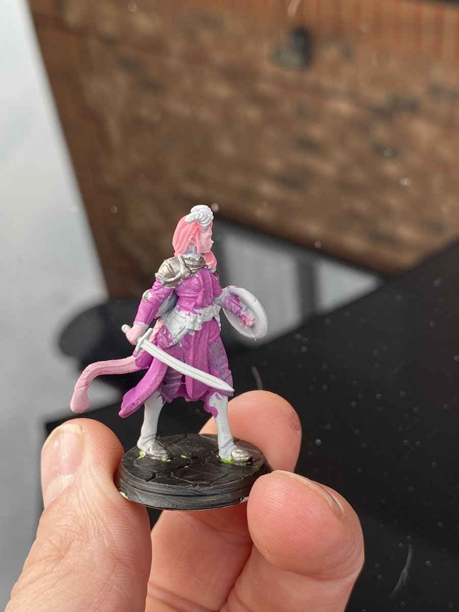 SamLWise's tweet photo. Had a local game store player ask me to help with their character painting 😁 #dnd https://t.co/51kylusUDP