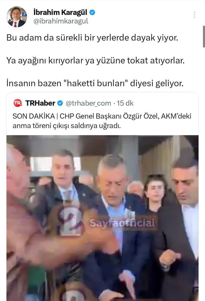 M_simsek13's tweet photo. @ibrahimkaragul  sen mi yaptırdın acaba ???
Kıçına kına yak o halde😡😡
Edepsiz adam😡😡
@eczozgurozel 
@mansuryavas06 
@CHPankarailbsk 
@Adembarisaskin https://t.co/wUknFC0lnK