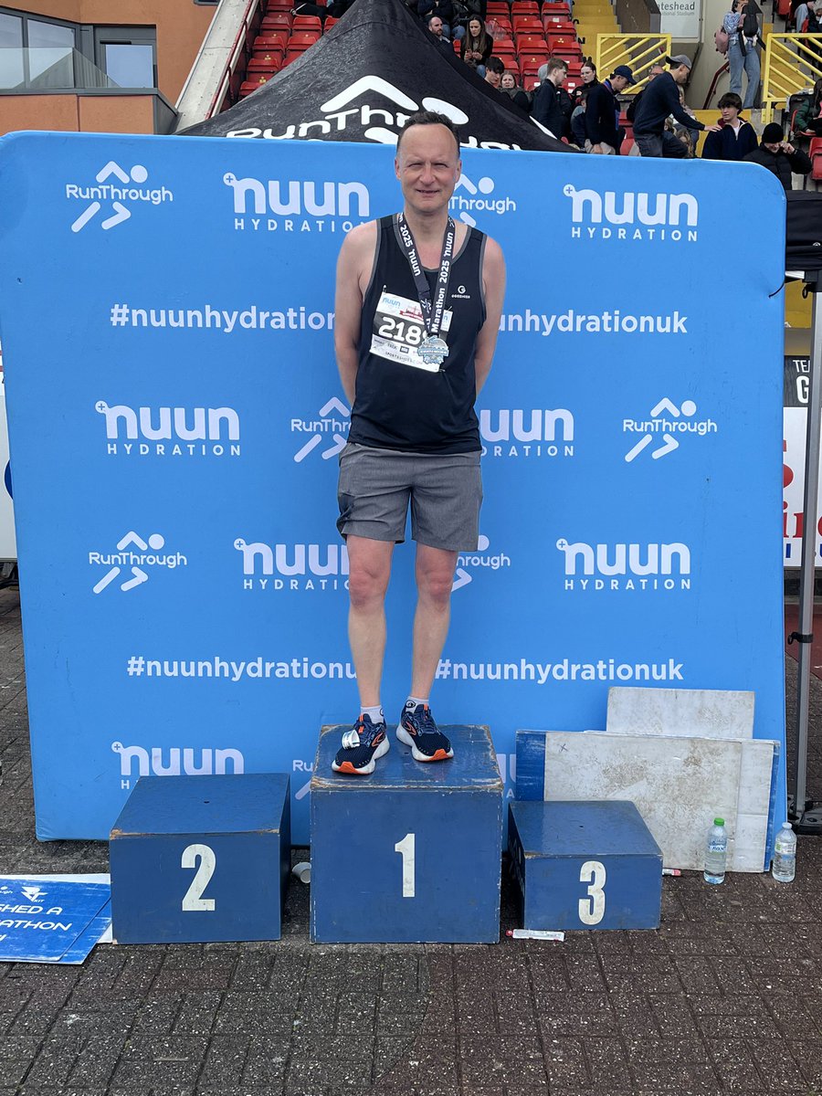 #gatesheadhalfmarathon with Eleanor. Nice route along the Tyne from Gateshead stadium