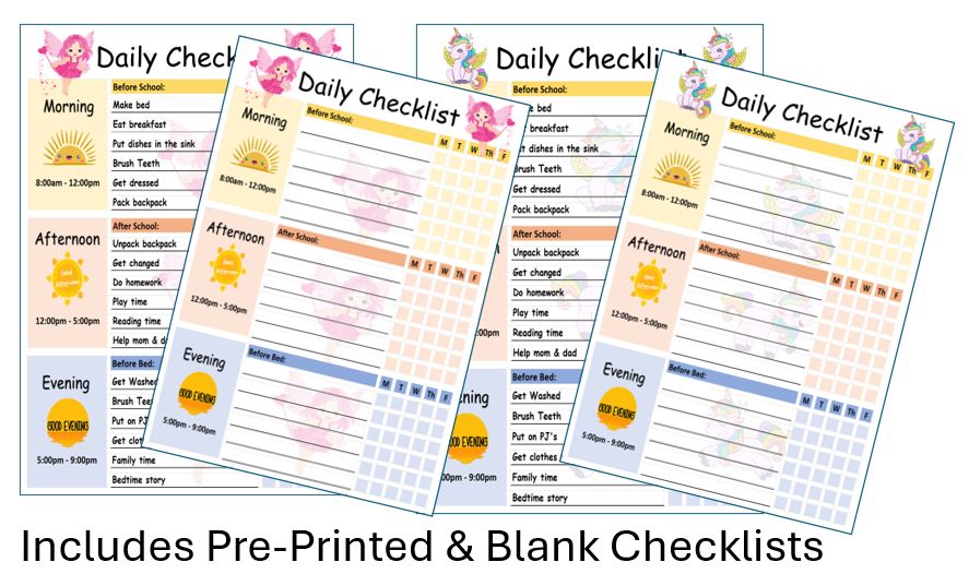 BJDesignsX's tweet photo. Kids Pony &amp; Fairy Checklist, Responsibility Chart, To Do List, Chore Chart, Printable PDF, Daily Routine Planner  
https://t.co/Wb3EfxQscr

#KidsChoreCharts #ChoreChartsForKids #PrintableChoreChart
#KidsPrintable #ChoresMadeFun #PositiveParenting https://t.co/CjVpfLibf7