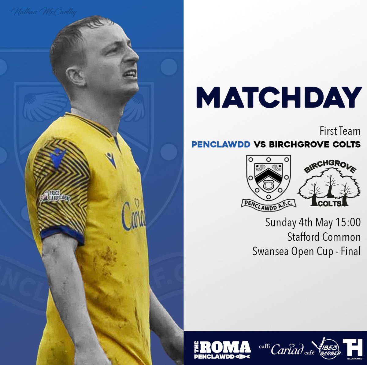It’s matchday!

It’s the big one, the Swansea Open Cup final. Our first team will face off against Birchgrove Colts.

Get down to support the lads in hopes that they bring the trophy home!

#uppadonks💙💛