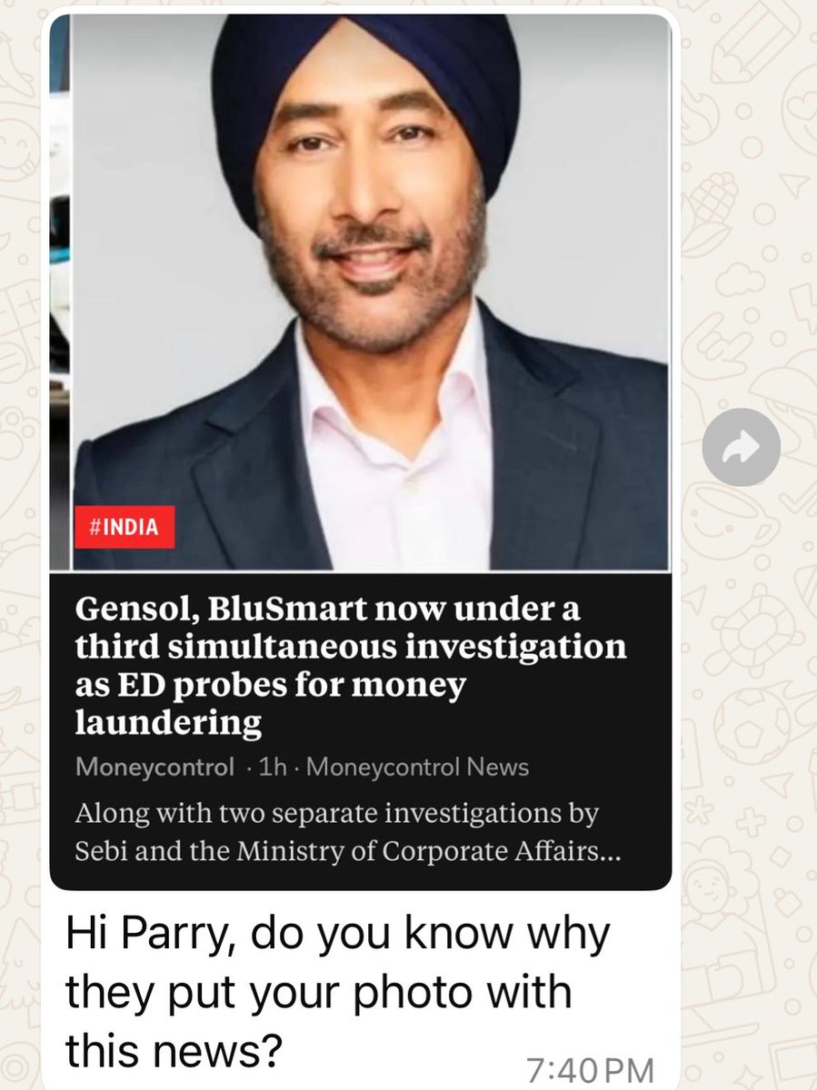 THE DAY MY FACE BECAME THE FACE OF A FINANCIAL SCANDAL

Last week, my phone buzzed:
“Hi Parry, do you know why they put your photo with this news?”
I clicked the link - and my stomach dropped.

There it was: my picture, plastered across India’s largest financial website, above a
