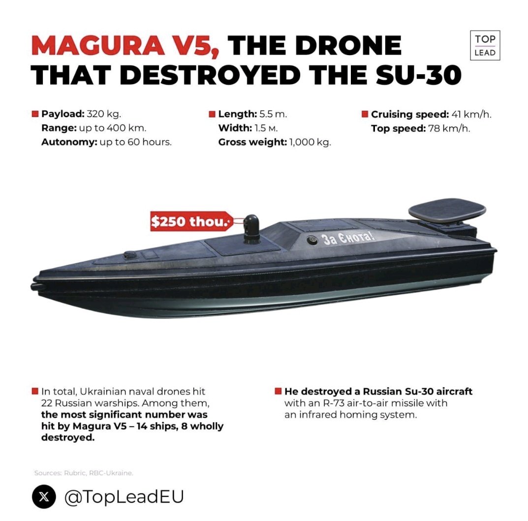 Day 1165 of my 3 day war. A Ukrainian drone costing $250k converted 2 Russian fighters, worth $60,000,000, into submarines. 

I remain a master strategist.