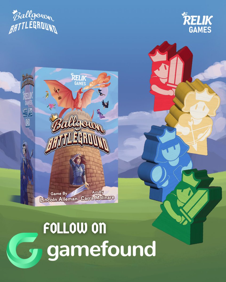 RelikGames's tweet image. IT’S OFFICIAL. Follow Ballgown Battleground NOW on Gamefound—and back the game when the campaign starts—to get $5 off! We’re one giant step closer to answering one exciting question: who will be the fiercest of them all? 👑

#relikgames #boardgame 
#boardgamecrowdfund #gamefound