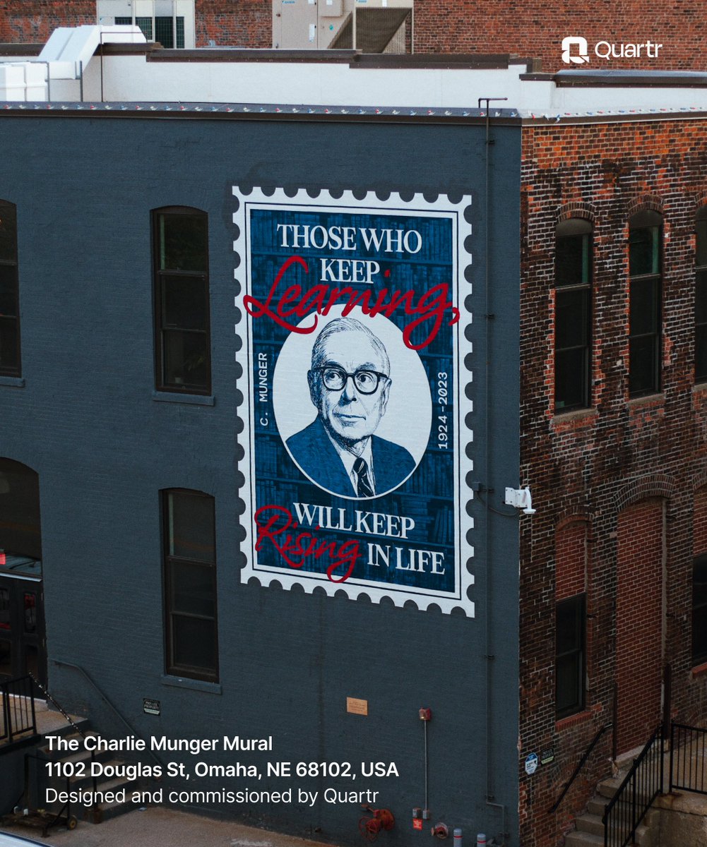To honor one of our true heroes, we’ve created this lasting landmark to celebrate his legacy of clear thinking, ethical behavior, and lifelong learning.

Designed to endure for decades and located in the very town where his wisdom took root, we hope this mural becomes a place of