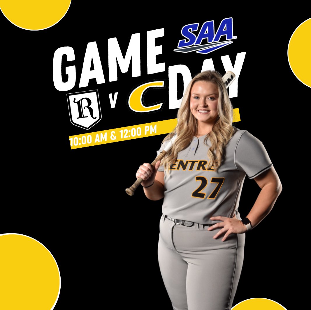 SAA GAMEDAY🥎🦅 #RISEUP 
📍Danville, KY
🆚 Rhodes College
⏰ 10:00 am &amp; 12:00 pm
📺 centrecolonels.com/watch/?Live=81…