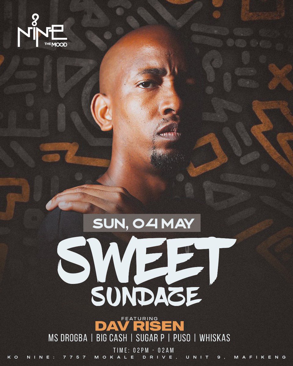 Gig Guide:

Sunday 04 May (Tonight)

📍 Nine (Mafikeng, NW)
