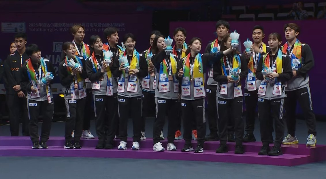 #SudirmanCup2025 - Medalists

🥇CHINA
🥈KOREA
🥉INDONESIA
🥉JAPAN

Congratulations to all medalists!

#Xiamen2025