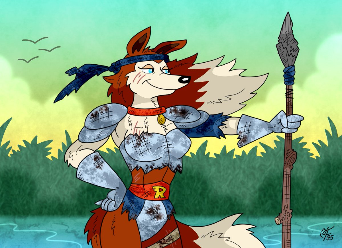 ScooterDoodles's tweet photo. While Colleen's not crazy about being stuck in a prehistoric paradise, she abso-bloomin'-lutely loves this savage look ๐พ๐ฅ๐ฆ๐๏ธโค๏ธโ๐ฅ๐ #Colleen #RoadRovers #WarnerBrosAnimation #badasslady #canosapien #cartooncrush #prehistoricbabe #roughcollie #savageland #fanart https://t.co/98kcF7E24Q
