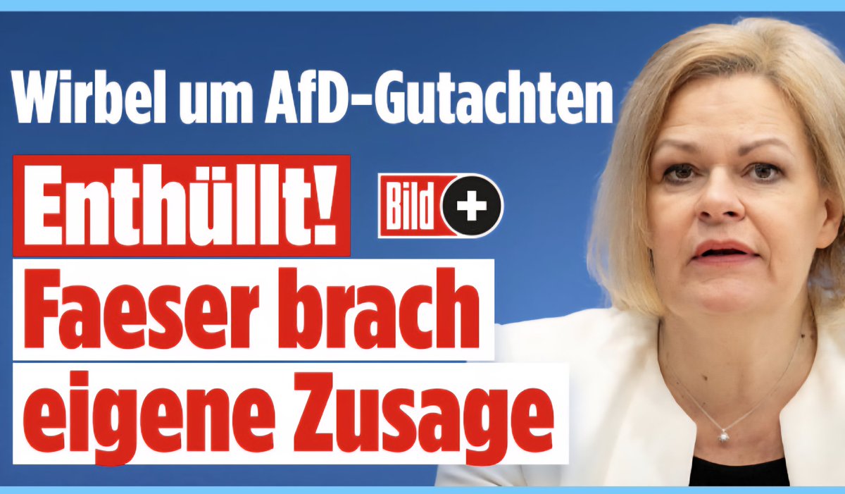 joerghelf's tweet image. Der Skandal von #Faeser um dem #AfD weitet sich weiter aus !!!
m.bild.de/politik/inland…