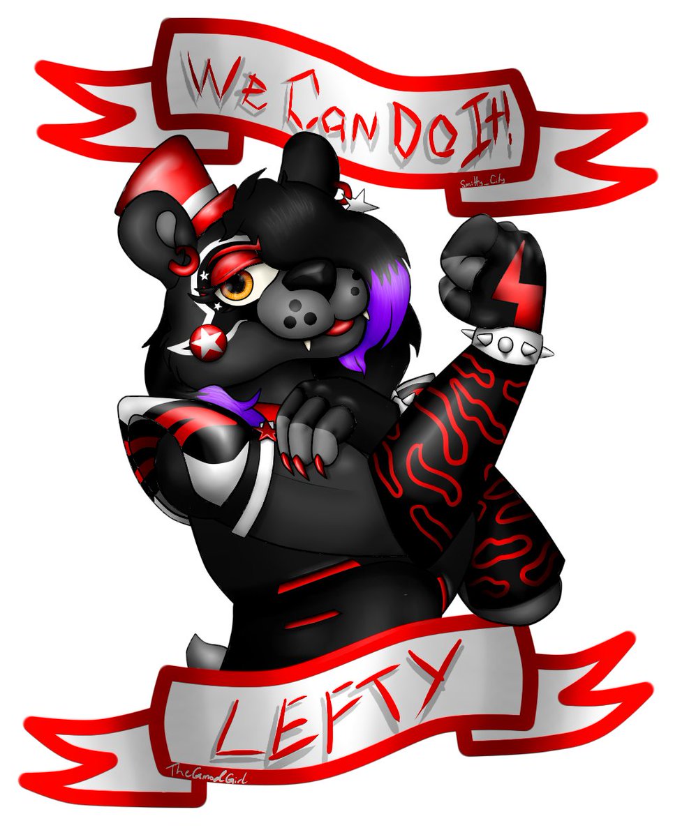 Spaztime Lefty! Coloured and shaded by me. Lines by @Sat_CityLights
