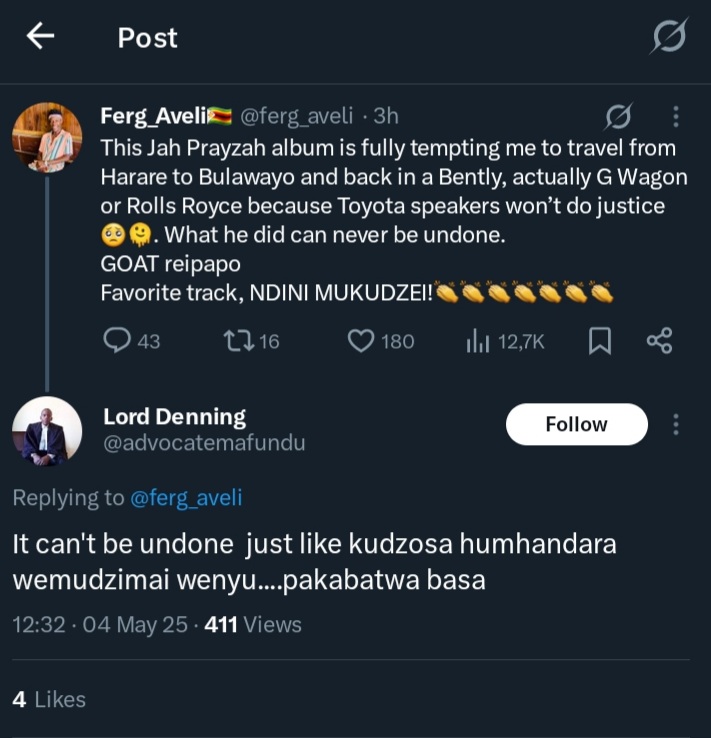 Just incase u missed it .....😂😂
Makatozoramba kutamba mese zvakanaka