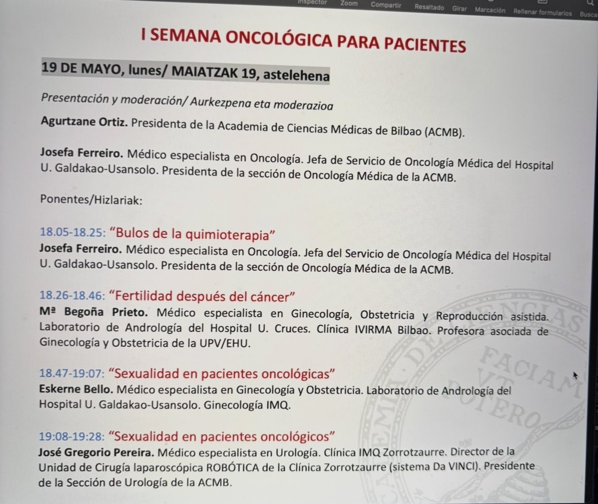 Urologia Clinica Bilbao (@urologiab) on Twitter photo <a href="/UrologiaB/">Urologia Clinica Bilbao</a> representada por el Dr.JG.Pereira participará en la “Semana Oncológica para pacientes” organizada por la Academia de ciencias Médicas de Bilbao; a celebrar el 19 de Mayo en el colegio de médicos para tod@s aquell@s que quieran asistir.👍 <a href="/UrologiaB/">Urologia Clinica Bilbao</a> representada por el Dr.JG.Pereira participará en la “Semana Oncológica para pacientes” organizada por la Academia de ciencias Médicas de Bilbao; a celebrar el 19 de Mayo en el colegio de médicos para tod@s aquell@s que quieran asistir.👍