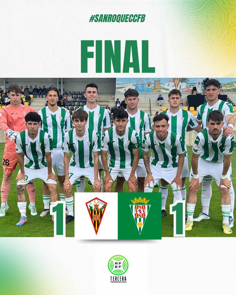 🔚 FINAL | #SanRoqueCCFB  1-1

⚽️Cristian 

#TerceraRFEF | #CórdobaB