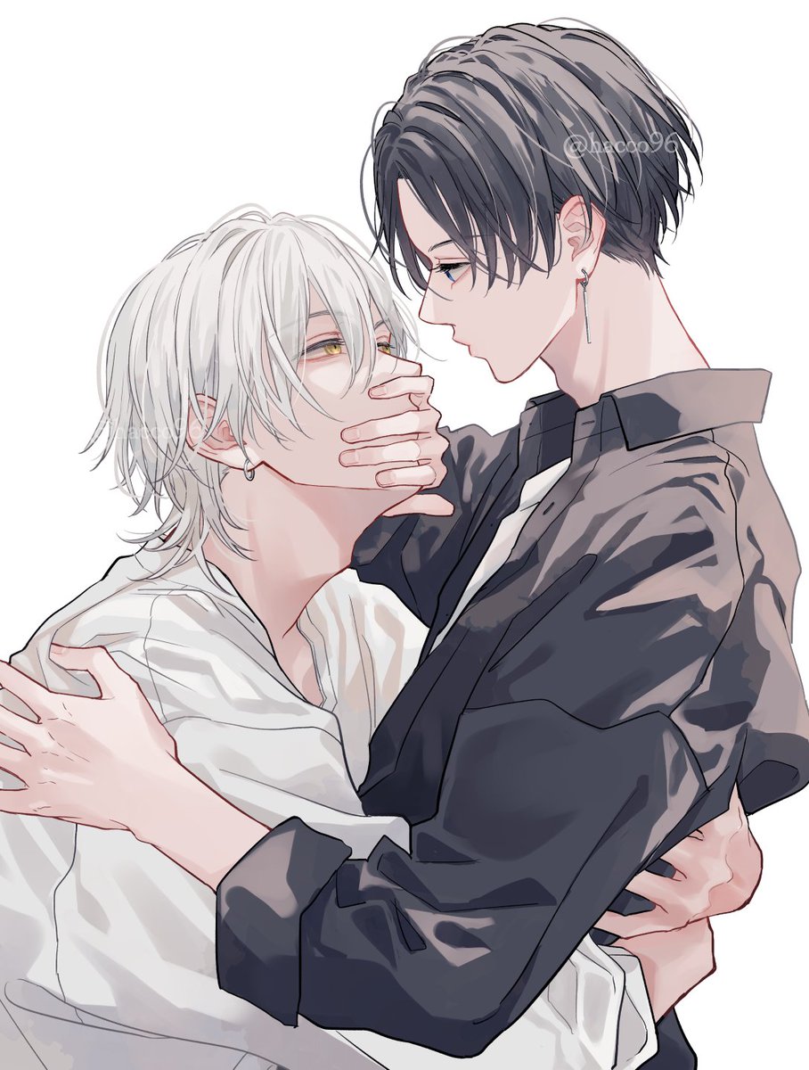 hacco96's tweet photo. #GWはフォロワーさんが増えるらしい 
自カプなどを描いてます🐺🐈‍⬛ https://t.co/DMq8OtkAfa