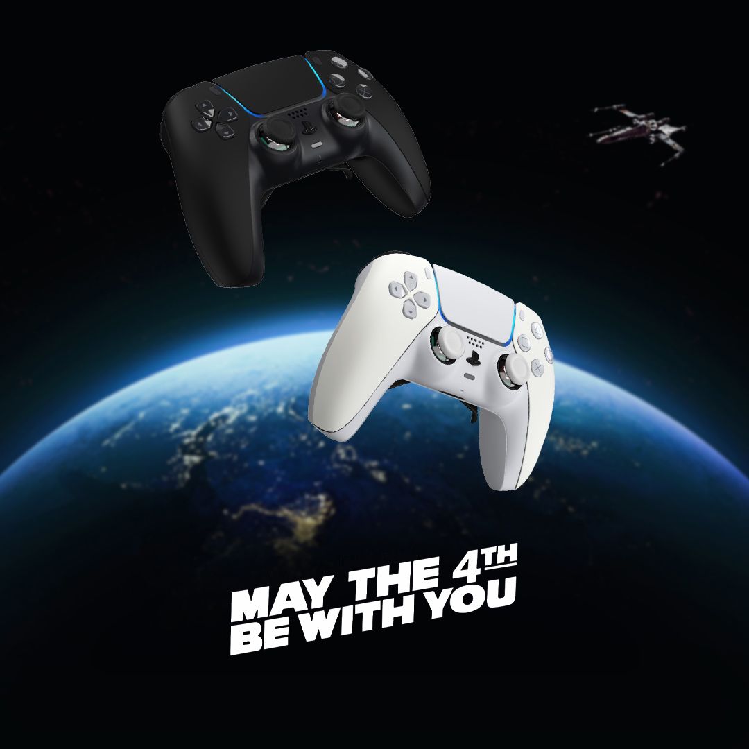 Aujourd'hui, c'est le #MayThe4thBeWithYou 🌌

Le moment idéal pour se procurer les meilleures manettes de la galaxie 😎