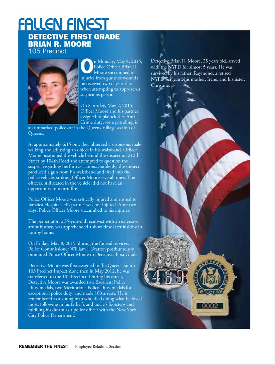 Never Forget Detective First Grade Brian R. Moore, 105 Precinct.

End of Watch - May 4, 2015 

<a href="/nypdchiefpatrol/">NYPD Chief of Patrol</a> <a href="/NYPDDetectives/">NYPD Chief of Detectives</a> <a href="/NYPDPersonnel/">NYPD Chief of Personnel</a> <a href="/NYCPBA/">NYC PBA</a> <a href="/NYCPDDEA/">Detectives' Endowment Association</a> <a href="/nypdeau_1085/">NYPD EAU</a> <a href="/NYCMayor/">Mayor Eric Adams</a> <a href="/NYPDSport/">NYPD Sports Unit</a>  <a href="/NYPDCeremonial/">NYPD Ceremonial Unit</a> <a href="/NYPDchaplains/">NYPD Chaplains Unit</a> <a href="/NYPD105Pct/">NYPD 105th Precinct</a> <a href="/NYPDQueensSouth/">NYPD Queens South</a>