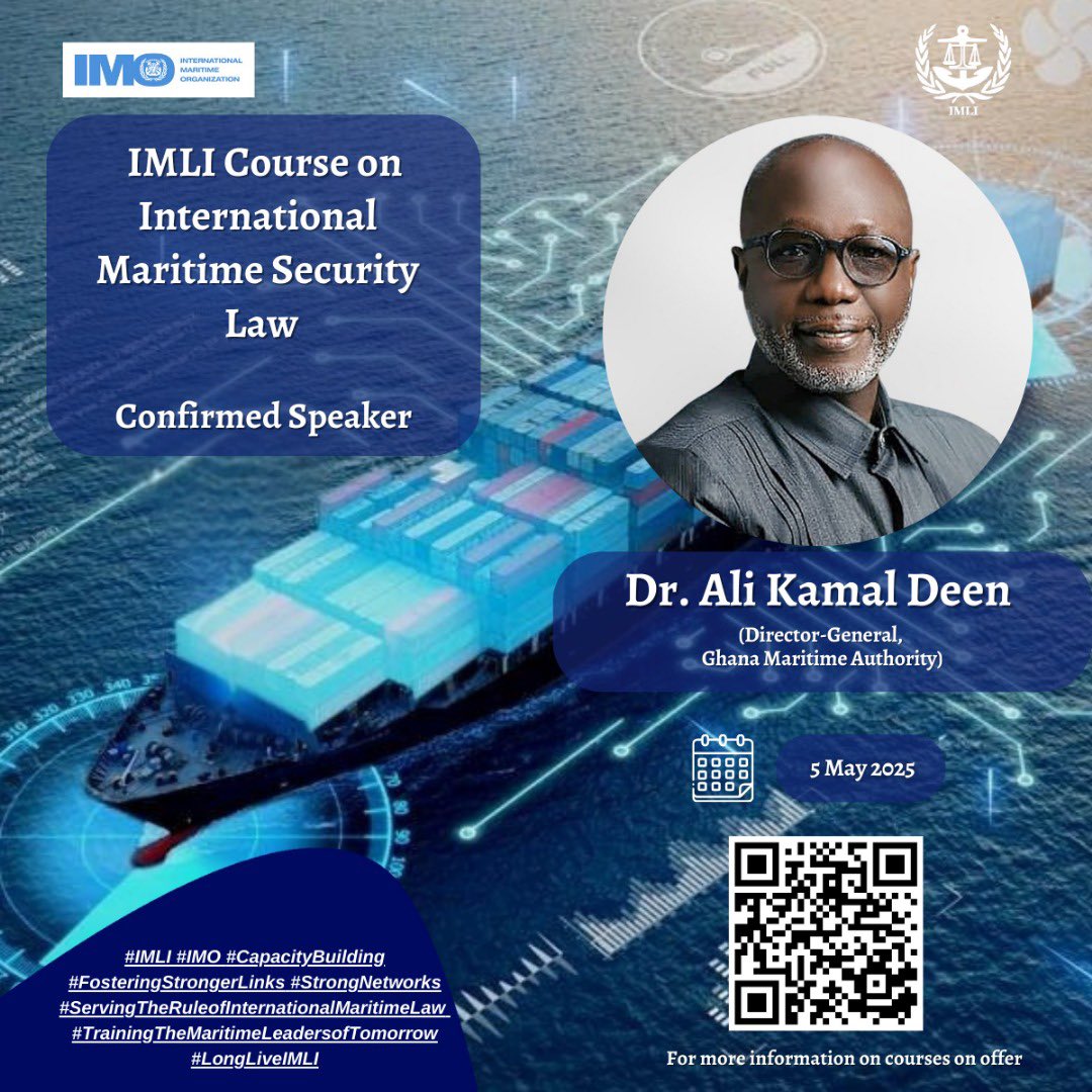 Thrilled to be back at his alma mater, the Director General, Dr. Kamal-Deen Ali will deliver a lecture as part of the International Maritime Law Institute (IMLI’s) 36th Academic Year, contributing to the Institute’s vital mission of shaping the maritime leaders of tomorrow.