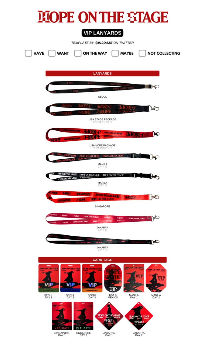 JHope ホソク　ホビ　ジャカルタ　特典 BTS J-HOPE HOBI HOTS HOS TOUR PC PHOTOCARD WISHLIST WL TEMPLATES