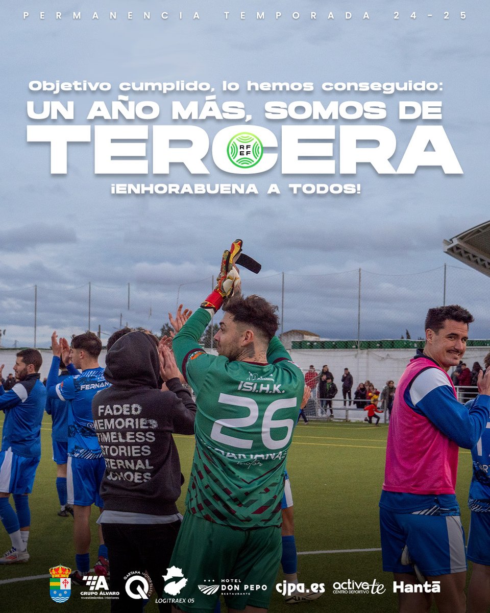 Logo desbloqueado 🔓.
Objetivo cumplido ✍️.
¡¡𝐏𝐄𝐑𝐌𝐀𝐍𝐄𝐍𝐂𝐈𝐀 𝐂𝐎𝐍𝐒𝐄𝐆𝐔𝐈𝐃𝐀!!

Un año más... 𝐒𝐎𝐌𝐎𝐒 𝐃𝐄 𝐓𝐄𝐑𝐂𝐄𝐑𝐀 𝐅𝐄𝐃𝐄𝐑𝐀𝐂𝐈𝐎́𝐍.

¡Enhorabuena a todos! Gracias afición 🙌💙.

🫶 #PorLoQueAmas
💪 #VMP | #EFP ‘A’ 🔵⚪