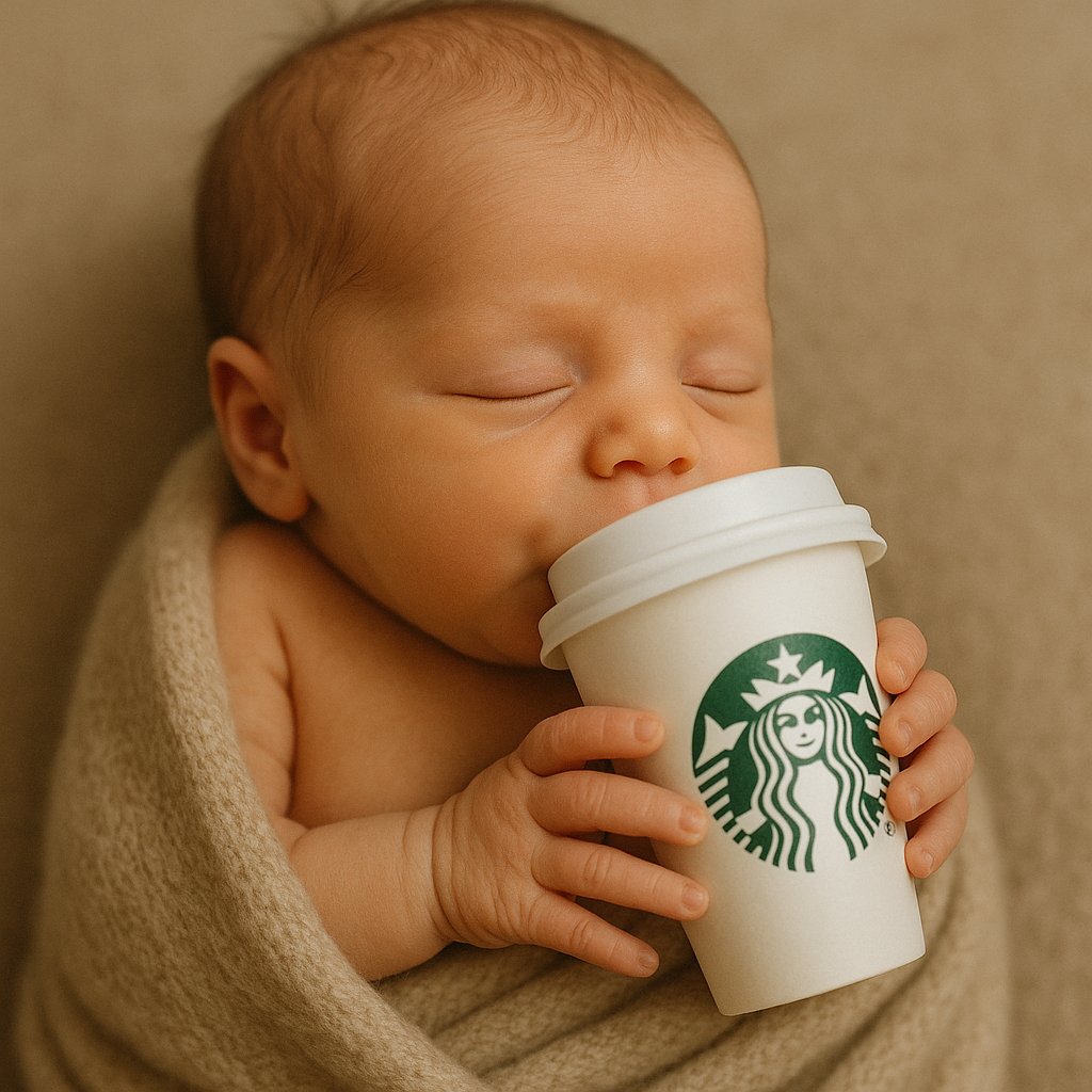 It's often said that babies are not small adults.  When born preterm, a dependence on caffeine is common to both.
Adults may utter "I can't live without my morning coffee" while #preemies are stimulated to breathe by caffeine so they are more true to those words. 😀
#neoTwitter