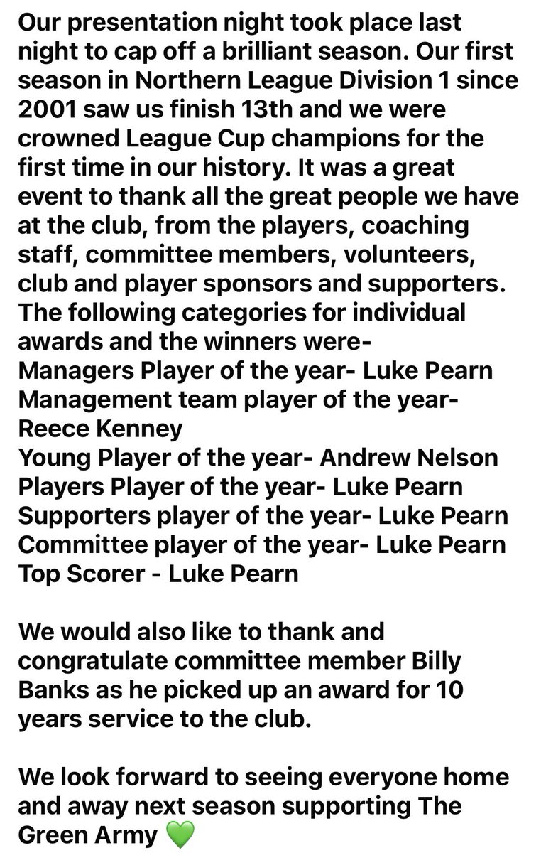 Easington Colliery AFC tweet media