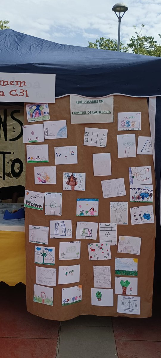 Avui hem participat a la multicultural Fira de Sant Roc dedicada a l'artesania i mostra d'entitats.
Les criatures tenen clar que posarien a lautopista en lloc de cotxes i fum. Quina llàstima que els nostres governats no ho tinguin tan clar!