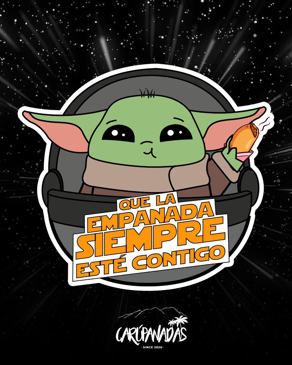 Carupanadas_'s tweet photo. Hoy es el día de #StarWars y nuestro único deseo para ti es: que las empanadas siempre estén contigo 🤤😏 

Te esperamos en El Bosque y El Hatillo con las mejores empanadas de Caracas 😍 Tenemos delivery a toda la ciudad 🛵

#Caracas #maythe4thbewithyou #restaurantesencaracas https://t.co/45RPfwIHFU