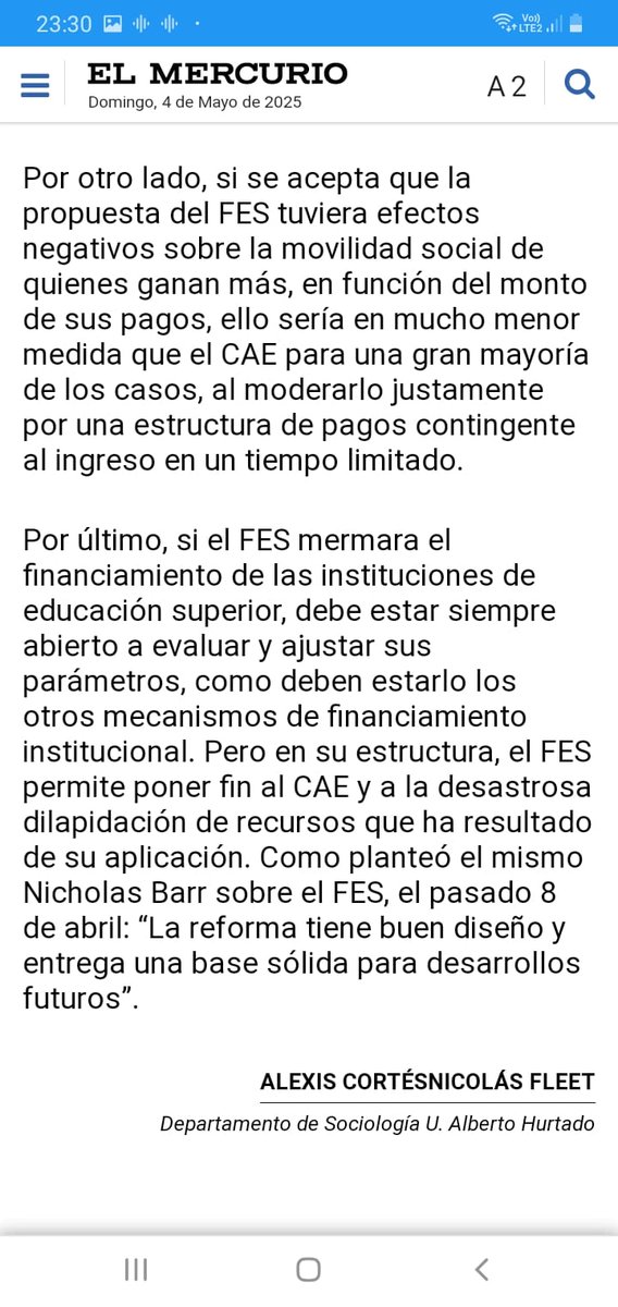 Con el colega <a href="/FleetNicolas/">Nicolas Fleet</a> seguimos afirmando que la retribución del FES no es un impuesto ni es injusta