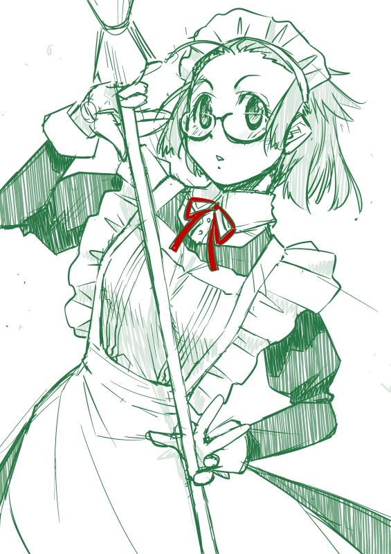 「らくがきめいどさん #メイドさん強化月間」|皐月👓みかずのイラスト