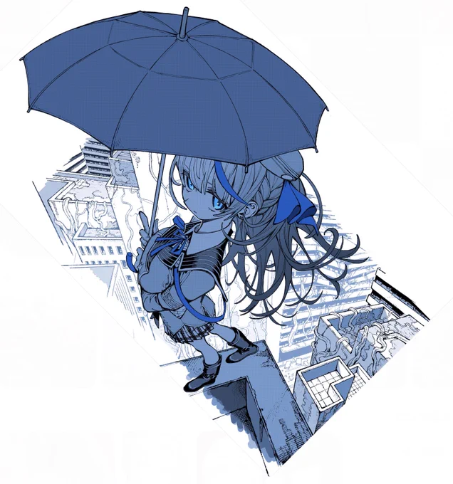 雨とペトラ #描いていルカ 