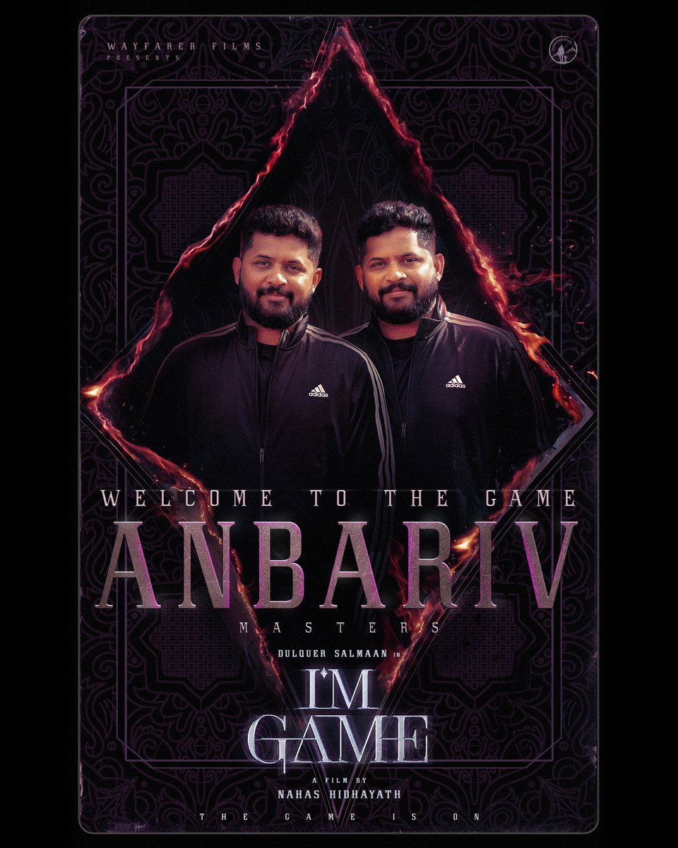 AnbAriv (@anbariv) on Twitter photo Weβre glad to be a part of Mollywood once again. After the blockbuster of RDX.
This time with a different GAME.
π² #IMGame
<a href="/dulQuer/">Dulquer Salmaan</a> @nahaskh1 #dQ40 Weβre glad to be a part of Mollywood once again. After the blockbuster of RDX.
This time with a different GAME.
π² #IMGame
<a href="/dulQuer/">Dulquer Salmaan</a> @nahaskh1 #dQ40
