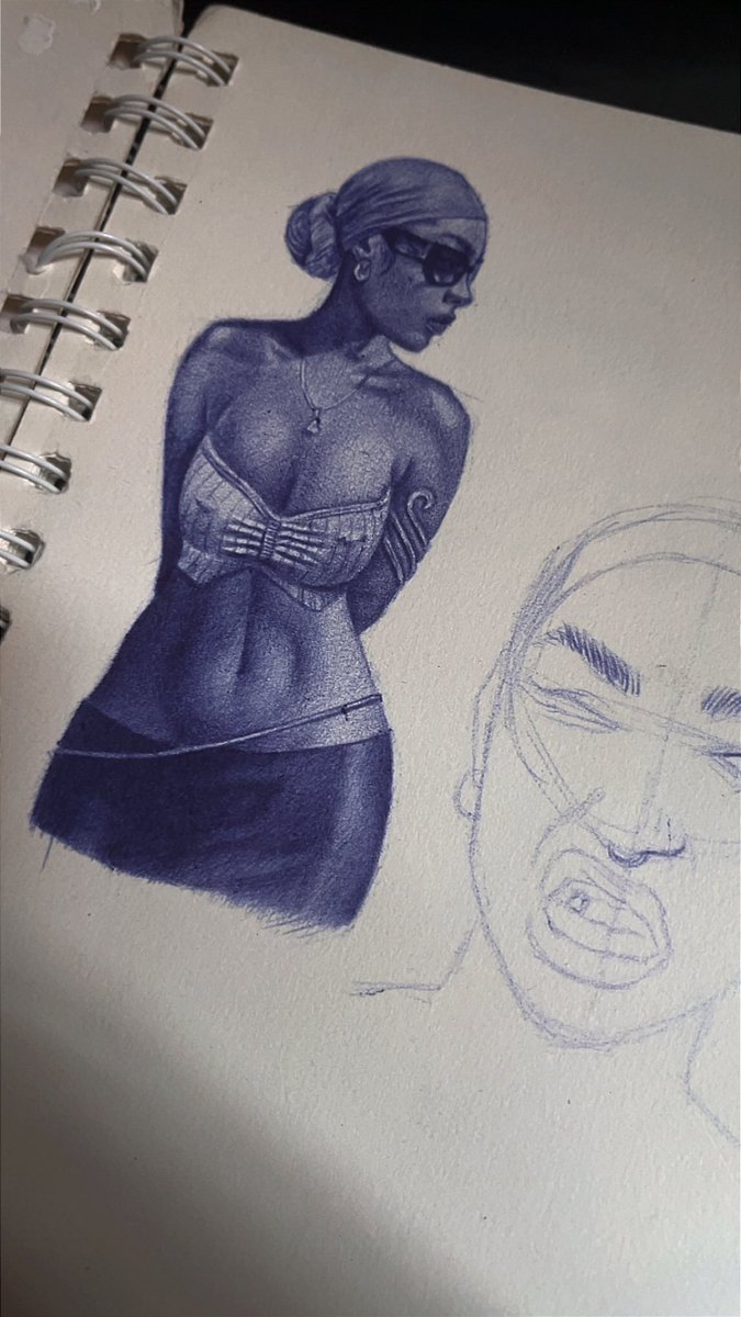 nifemiszn's tweet image. so i was going to make content w this, recorded the process of the drawing but somehow everything deleted. ruined my mood but i like how this turned out.