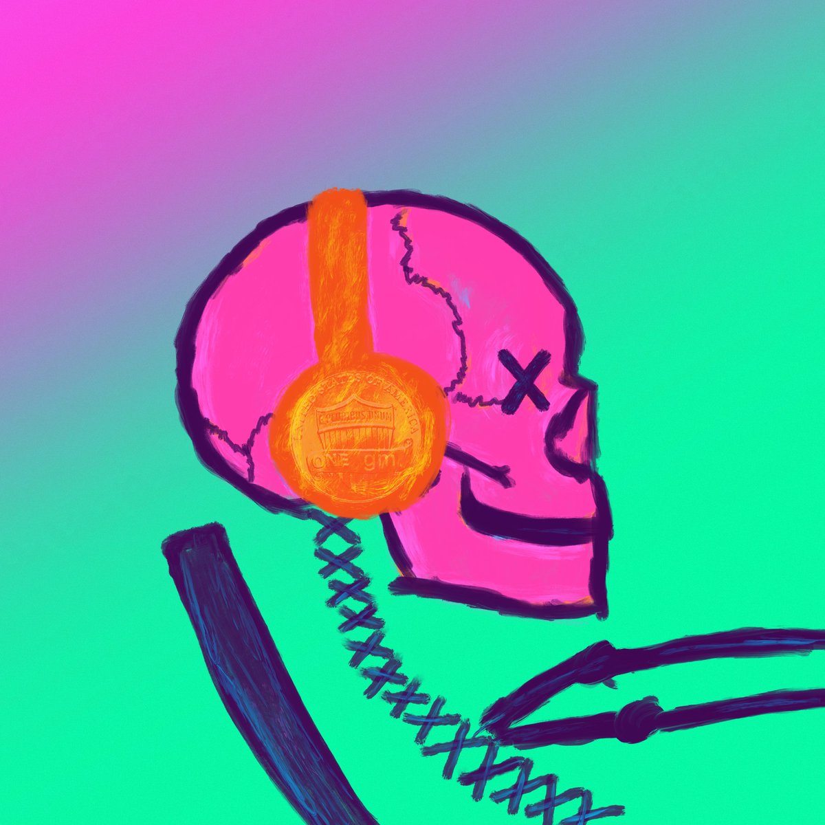 ArtWard3n's tweet image. Saturating Mortality- contemplation of Death to enrich Humanity
Death painted with vivid, saturated colors as a means of drawing you into the embrace of life, joy and the full human experience by recognizing that life is fleeting and death assured.