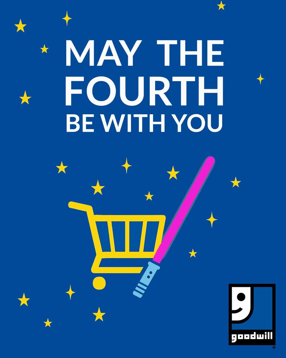 goodwillde's tweet photo. #MayTheFourthBeWithYou #SundayShopping #ShopWithTheStars https://t.co/t4KucuucO3